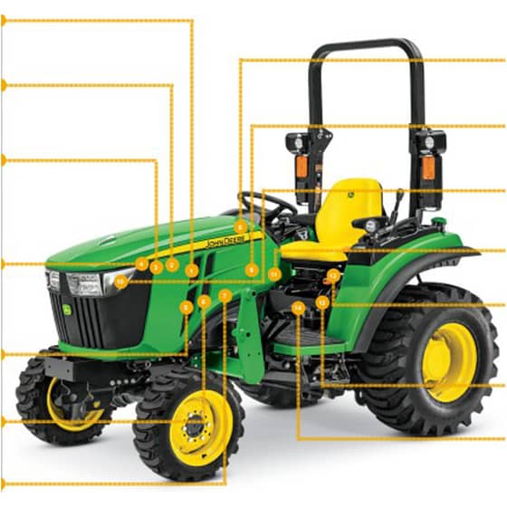 John Deere 2032R Compact Tractor - Quick Reference Guide