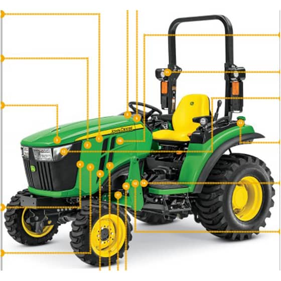 John Deere 2032R (LL300001- ) Compact Tractor - Quick Reference Guide