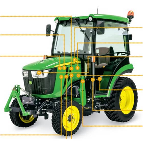 John Deere 2036R (GH200001- ) Compact Tractor - Quick Reference Guide