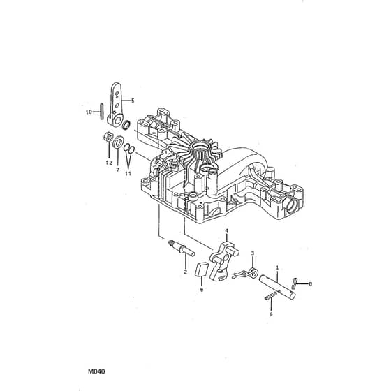 2048H - 2002 - 13-2655-12 - Mountfield Ride On Mower Control Shaft Diagram
