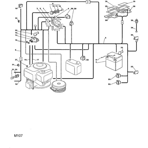 2048H - 2002 - 13-2655-12 - Mountfield Ride On Mower Electric Equipment Diagram