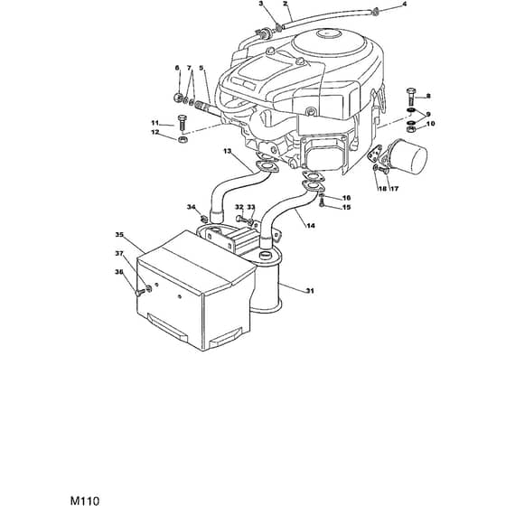 2048H - 2003 - 13-2655-13 - Mountfield Ride On Mower Engine Diagram