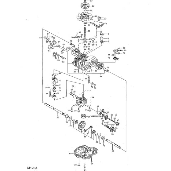 2048H - 2004 - 13-2655-14 - Mountfield Ride On Mower Kanzaki Transaxle K46F Diagram