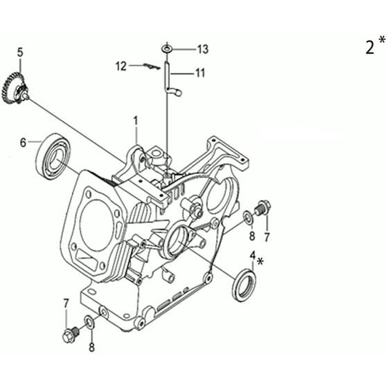 205 S - Bertolini Tiller Crankcase Diagram