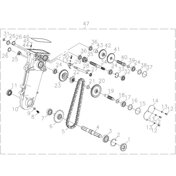 205 S - Bertolini Tiller Gears Diagram