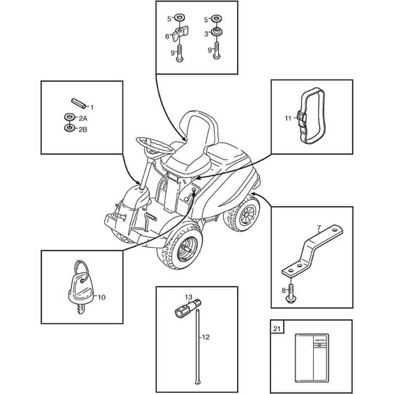 2125H - 2005 - 13-2716-95 - Mountfield Front Mower Assembly Parts Diagram