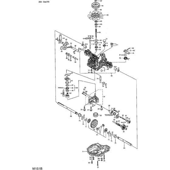 2125H - 2006 - 13-2716-96 - Mountfield Front Mower Kanzaki Transaxle K46Ag Diagram
