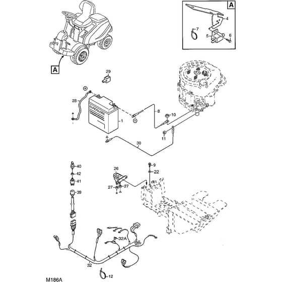 2125H - 2008 - 13-2716-98 - Mountfield Front Mower Electric Equipment Diagram