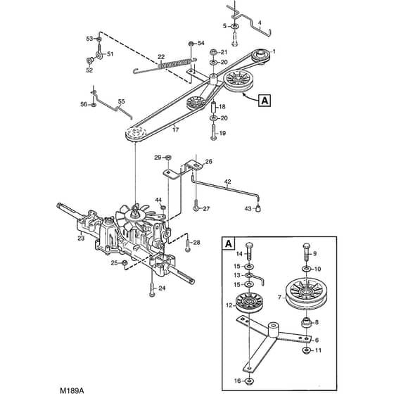 2125H - 2008 - 13-2716-98 - Mountfield Front Mower Transmission Diagram