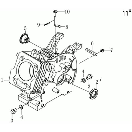 218 - Bertolini Tiller Crankcase Diagram
