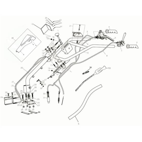 218 D - Bertolini Tiller Handle Diagram