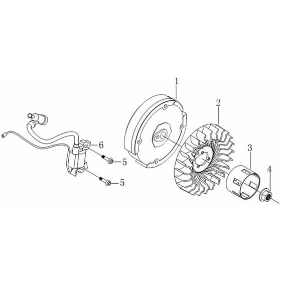 218 - Bertolini Tiller Flywheel and coil Diagram