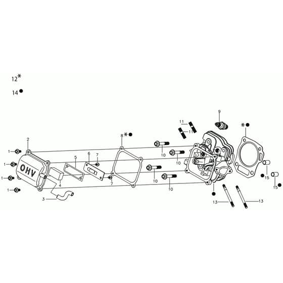 218 - Bertolini Tiller Top cover Diagram