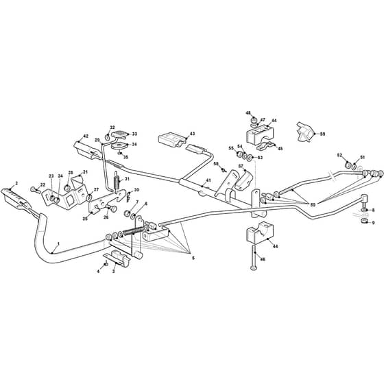 2240H - 2024-2025 - 2T0980483/M25 - Mountfield Ride On Mower Brake Diagram
