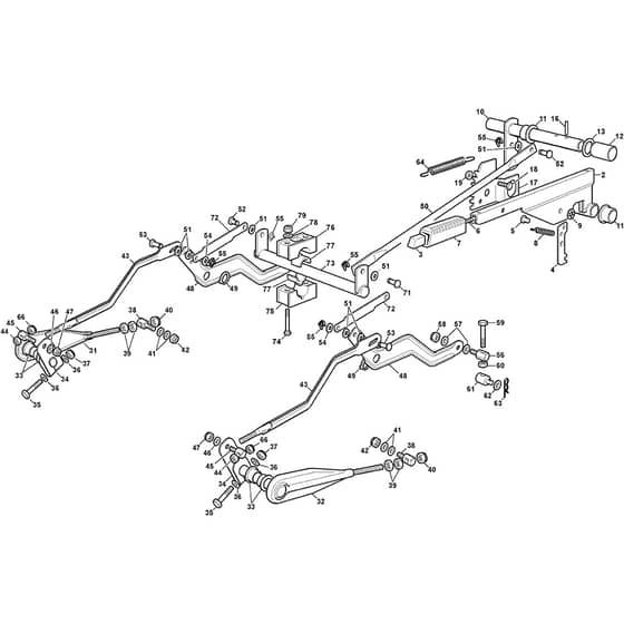 2248H Twin - 2018-2020 - 2T1310283/M11 - Mountfield Ride On Mower Cutting plate lifting Diagram