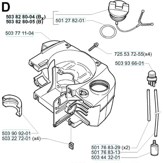 Husqvarna 225 B - X-SERIES 2001-Current - Crankcase