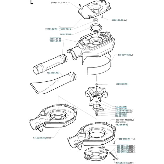Husqvarna 225 B - X-SERIES 2001-Current - Fan