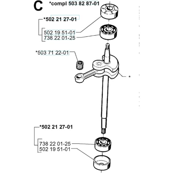 Husqvarna 225 BV - 1996-1997 - Crankshaft