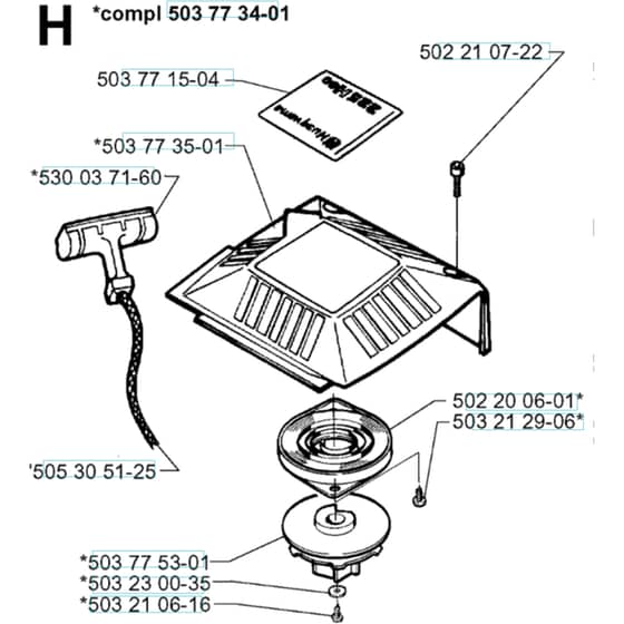 Husqvarna 225 BV - 1996-1997 - Starter