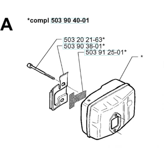 Husqvarna 225 BV - 1997-Current - Muffler