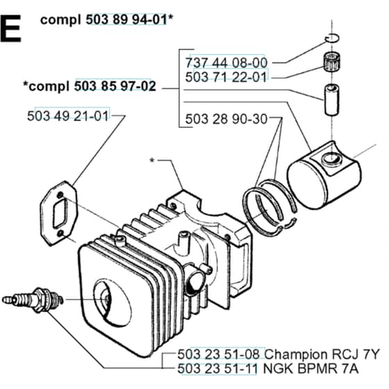 Husqvarna 225 HBV - 1996-1997 - Cylinder Piston