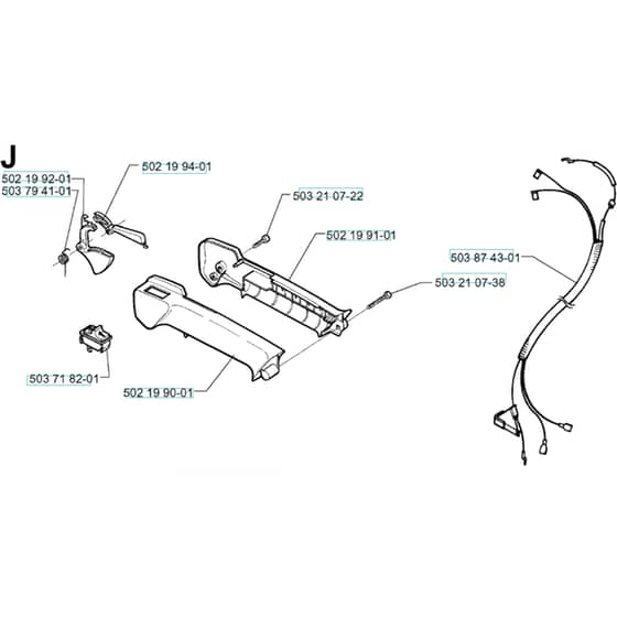 Husqvarna 225 HBV - 1996-1997 - Handle / Controls