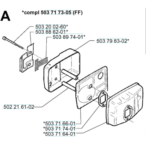 Husqvarna 225 HBV - 1996-1997 - Muffler