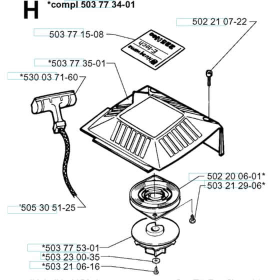 Husqvarna 225 HBV - 1997-2000 - Starter