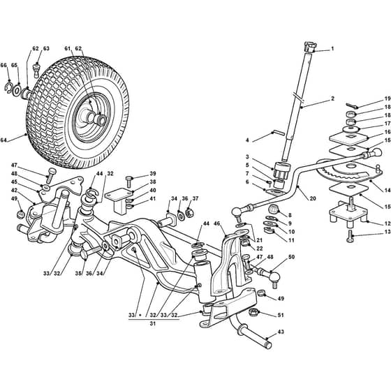 2348H - 2009 - 2T8686483/UM9 - Mountfield Ride On Mower Steering Diagram