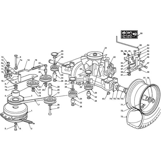 2348H 4WD - 2009 - 2T8786483/BM9 - Mountfield Ride On Mower Clutch Diagram
