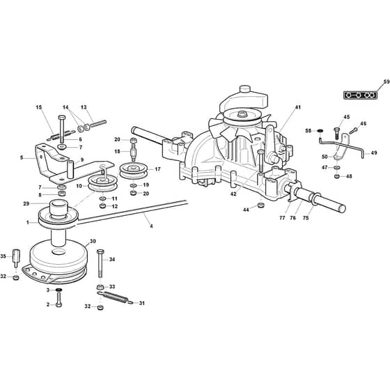 2446H-SD Twin - 2017-2018 - 2T1945283/M17 - Mountfield Ride On Mower Transmission Diagram