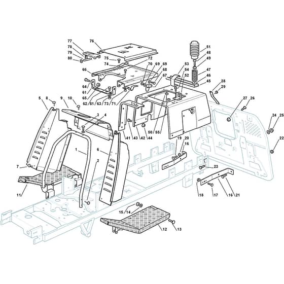 2448H 4WD - 2010 - 2T1525283/M10 - Mountfield Ride On Mower Frame Diagram