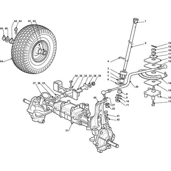 2448H 4WD - 2010 - 2T1525283/M10 - Mountfield Ride On Mower Front Axle Diagram