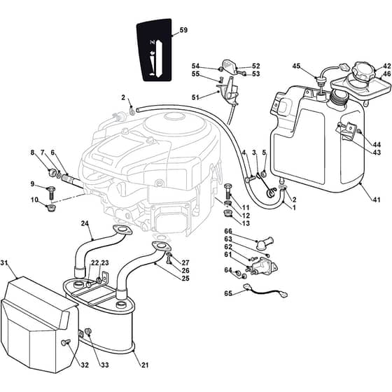 2448H 4WD - 2011-2013 - 2T1525283/M11 - Mountfield Ride On Mower B&S Engine Diagram