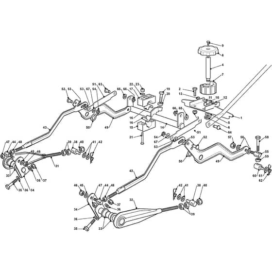 2448H 4WD - 2011-2013 - 2T1525283/M11 - Mountfield Ride On Mower Cutting plate lifting. Diagram