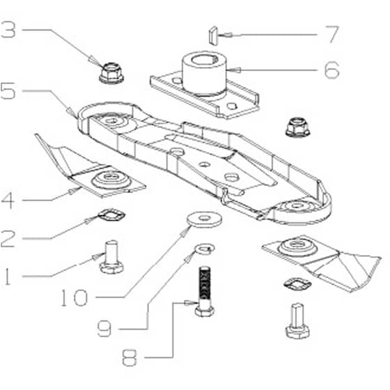 Masport 250ST - 465742 - Oct 2018 - 460mm Blade Assembly