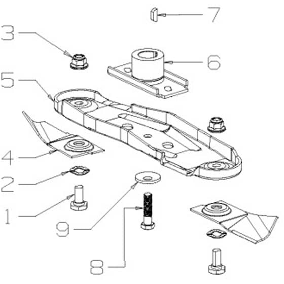 Masport 250ST - 465805 - Nov 2019 - 460mm Blade Assembly