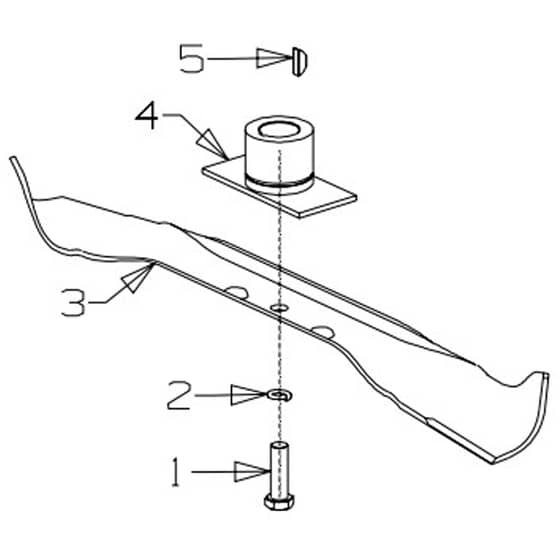 Masport 250ST - 579932 - Dec 2007 - 460mm Bar-Blade Assembly
