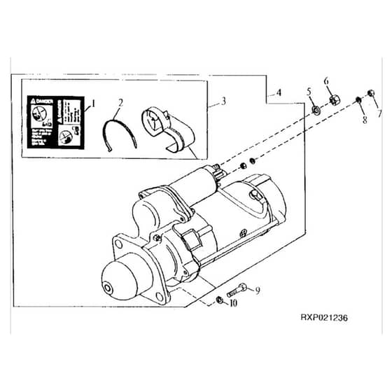 John Deere 2520 - PC1145 - Starting Motor - ST116