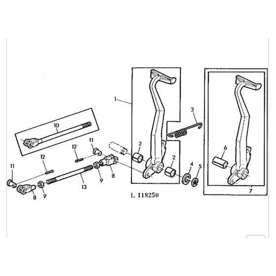 John Deere 2520 - PC1145 - Clutch Pedal - ST154