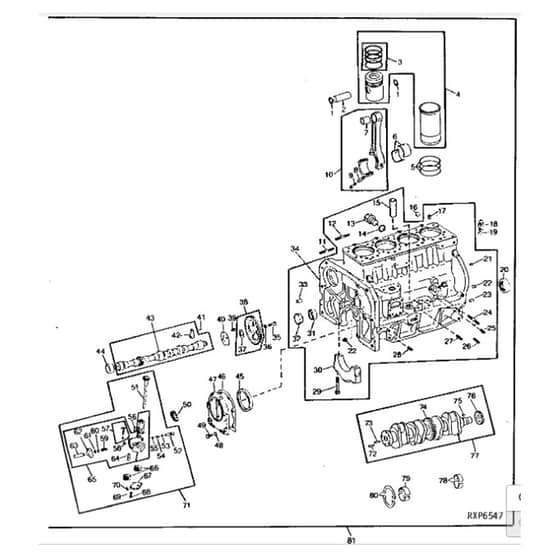 John Deere 2520 - PC1145 - Short Block - ST19