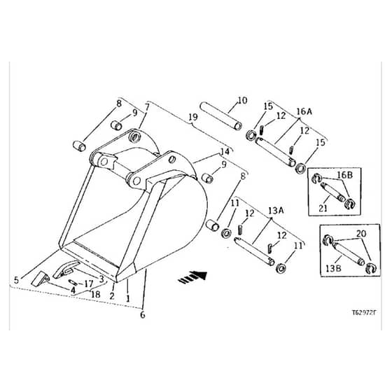 John Deere 2520 - PC1145 - Standard Buckets (1968- ) - ST21