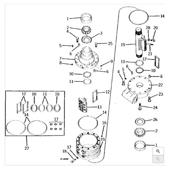 John Deere 2520 - PC1145 - Swing Cylinder ( -005700) - ST240