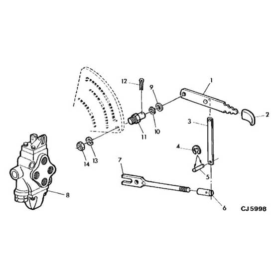 John Deere 2520 - PC1145 - Control Lever - ST249