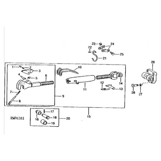 John Deere 2520 - PC1145 - Hitch Center - ST259