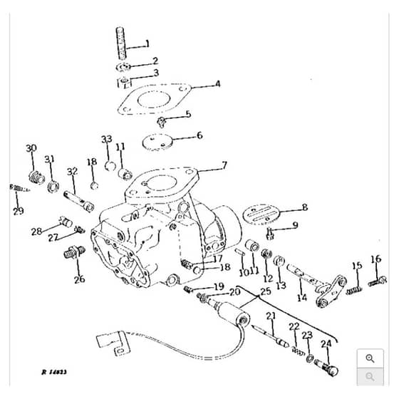 John Deere 2520 - PC1145 - Carburetor - ST34
