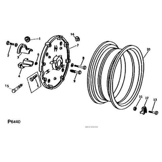 John Deere 2520 - PC1145 - Rear Wheels - ST340
