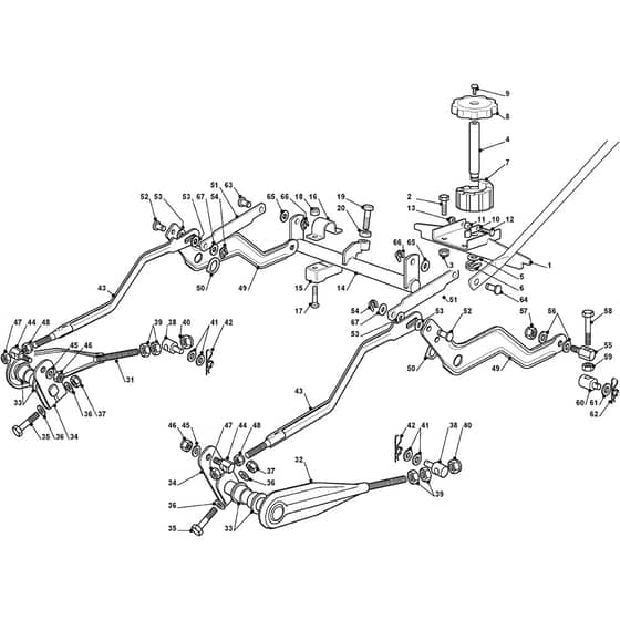 2548H 4WD - 2010 - 2T1525383/M10 - Mountfield Ride On Mower Cutting plate lifting. Diagram