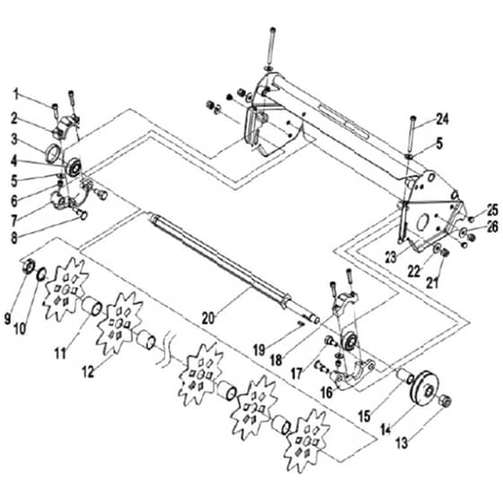Cobra 25CXVE - 25" Vertciutter Cassette Fortis25B May 2023 Main Diagram