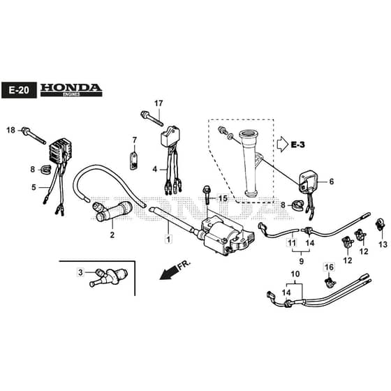 3000SH - 2012-2015 - 2T2000383/M12 - Mountfield Ride On Mower Ignition Coil Diagram